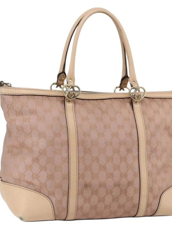 Gucci Handbags - GUCCI Lovely Tote Bag Pink Gold 257068 Auth ka2044